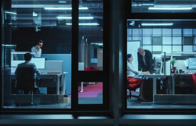 People in office working together